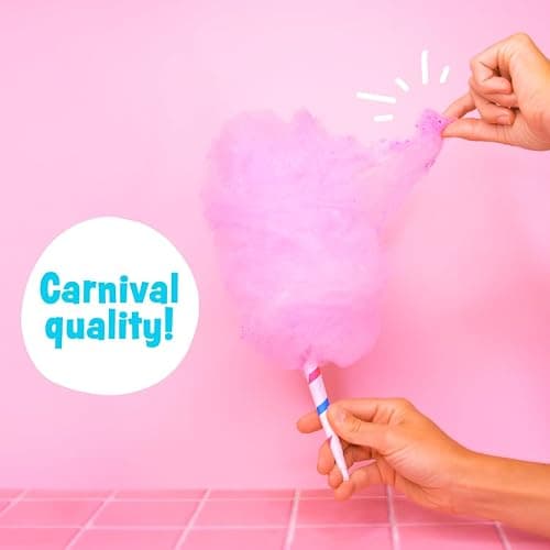 Cotton Candy Express Floss Sugar Variety Pack with 3 - 11oz Plastic Jars of Cherry, Blue Raspberry & Grape Flossing Sugars Plus 50 Paper Cotton Candy Cones thumbnail 5