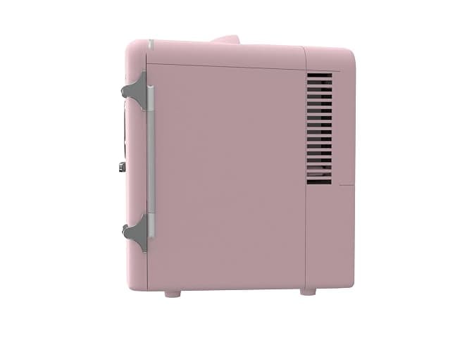 Frigidaire EFMIS171 Retro Mini Portable Personal Fridge - Ideal for Home, Office or Dorm - Includes Carrying Handle, AC/DC Wall/Car Charger (Pink) thumbnail 6
