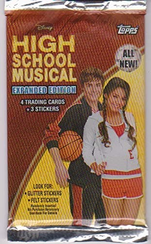 High School Musical Expanded Edition TOPPS Trading Card Pack (4 cards/+3 stickers) 2008 - Image 1