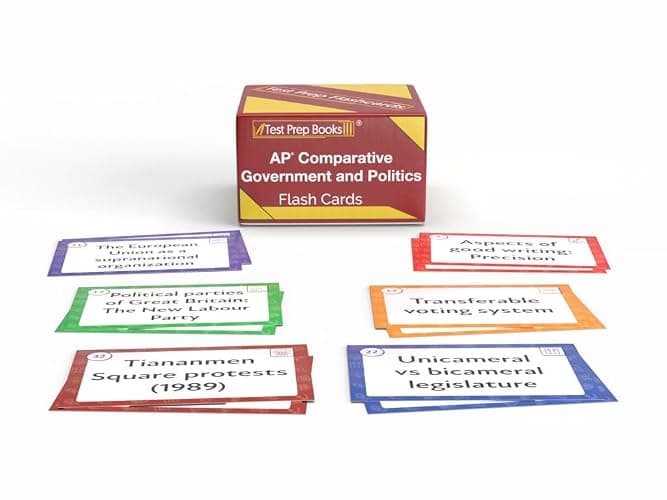 AP Comparative Government and Politics Study Cards 2026-2027: Review and Practice Test Questions for the AP Comp Gov Exam [Full Color Cards] thumbnail 2