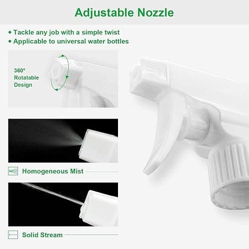 Cindy's Tape Plastic Spray Bottles Black for Cleaning Solutions 16 oz (Pack of 4), Heavy Duty Opaque Refillable Reusable Empty anti-degradation Leak-proof Sprayers for Home Garden Plant Kitchen thumbnail 4