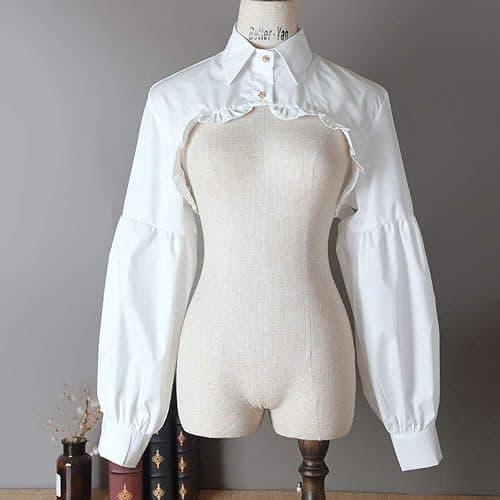 Elegtiskas Detachable Dickey Blouse False Collar Half Shirt Blouse Collar Crop Top thumbnail 2