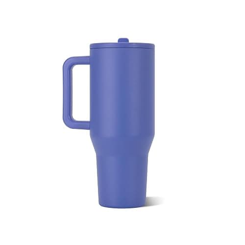 HydroJug Traveler 40oz, Insulated Tumbler with Handle & Straw, Berry Pop | Triple wall insulated, flip straw lid, leak-resistant, stainless steel, cup holder friendly, BPA-free, dishwasher safe thumbnail 3
