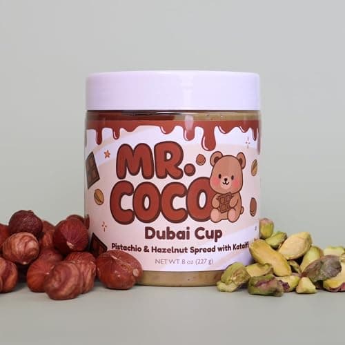 Mr Coco Dubai Cup Pistachio Cream Spread with Tahini, Crunchy Kataifi, Classic Hazelnut Matcha Flavors, 8 oz (Hazelnut) thumbnail 3