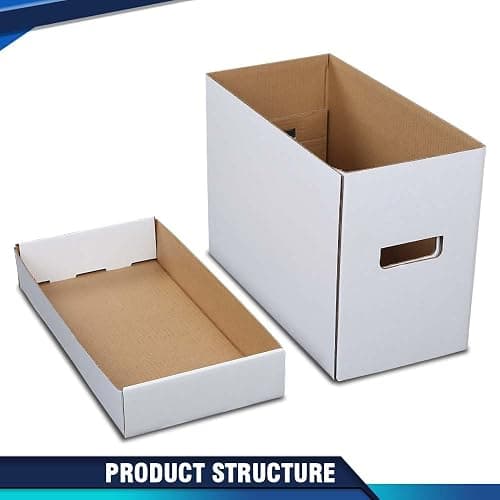 PIT66 5 Pcs Comic Book Storage Boxes, Holds 150-175 Comics Each, Collapsible, Stackable, Moistureproof, White, 15.83"L x 11.42"W x 7.87"H thumbnail 9