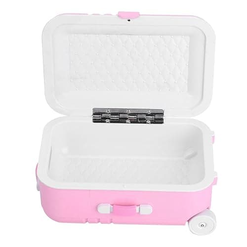 Pongnas Baby Suitcase Play Toy, Cute Mini Travel Suitcase Box Plastic Rolling Mini Luggage Box Play Accessoriespiece 15.5 x 10.5 x 7cm () thumbnail 6