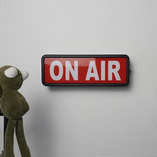 ON AIR Sign LED Light Recording Sign Studio Warning Signfor (Studio/Home Studio/Company/Desk or Wall Decor). Simple and Easy ON/Off Switch Button.Up Lighted Broadcast Warning Sign Finished - black thumbnail 6