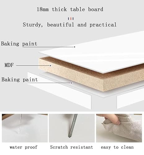 CYGJSYEA Wall Mounted Folding Table,White Floating Desk for Small Spaces,Stainless Steel Bracket Laundry Folding Table,Wall Folding Desk,Home Bars and Dining Establishments70x40cm /27.5" x 15.7" thumbnail 9