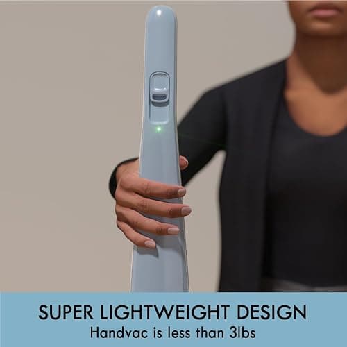 Kenmore DS1020 16V Cordless Stick Vacuum Lightweight 2-in-1 Handheld, LED Headlight with 2-Speed Power Control for Hardwood Floor, Carpet & Pet Hair, 16 Volts, Gray-Blue thumbnail 4