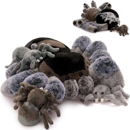 MorisMos 4Pcs Large Spider Plush, 16inch Mommy Spider Stuffed Animals with 3 Babies, Realistic Plush Toys, Soft Cuddly for Kids Boys Girls - Image 1