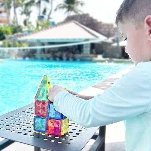 CreateOn Crayola Mini Magnetic PIP-Tiles, Bold Colors - Building Set for Kids, Magnetic Building Toys for Kids, STEM Travel Toys for Boys and Girls Ages 3+, 24-Piece Set (Bold) thumbnail 6