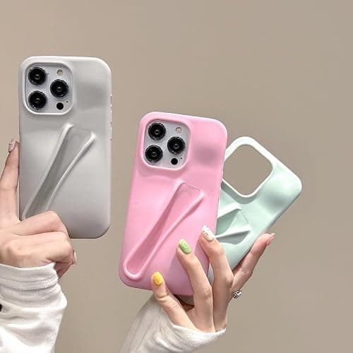 Miuhuy lip Gloss Phone Case (No Includes), Liquid Silicone lip Balm Phone Case with Microfiber Lining for iPhone 13 Pink thumbnail 3