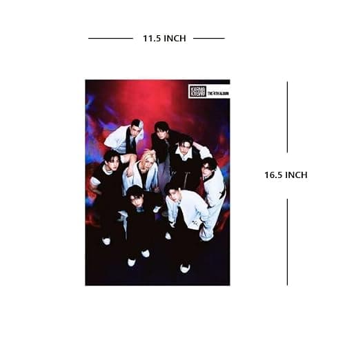 STRAY-KIDS Posters,9PCS STRAY-KIDS Poster Wall Painting Postable Photos for Birthday Party Home Decoration(Blue) thumbnail 6