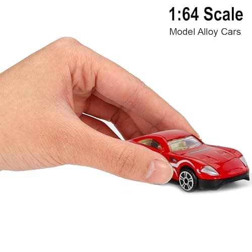 25 Piece Diecast Cars Pack Toy Playset in Storage Carrying Tub - 1:64 Scale Metal Alloy Die-cast Vehicles Collection for Kids thumbnail 5
