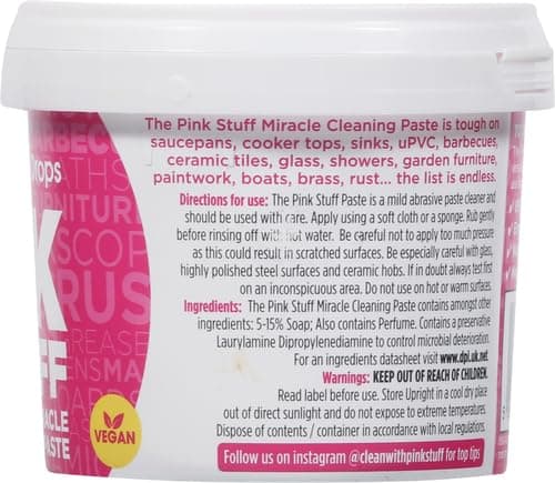 Stardrops The Pink Stuff Cleaning Paste 500g, Multi Purpose Cleaner for Kitchen, Bathroom, Tiles, Glass, Shower, Oven, Sink, Stainless Steel, Removes Grease, Grime & Stains thumbnail 16