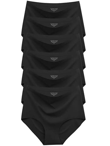 Sazoox Womens Seamless Underwear High Waisted Full Coverage Briefs No Show Soft Breathable Panties 6 Pack - Image 1