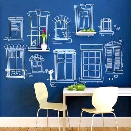 Chalkboard Blackboard Paint - Matte Finish [Blue] - (8.5oz Cover 32 sf) | Brush on Wood, Metal, Glass, Wall, Plaster Boards Sign, Frame or Any Surface. Use with Chalk Pen Wet Erase, Non-Toxic thumbnail 6