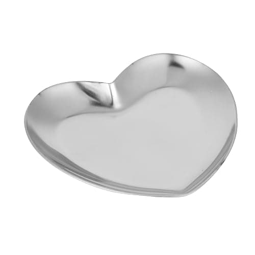 Heart Shaped Art Palette - Stainless Steel Nail Art Palette for DIY Paint Mixing - Silver - Image 1
