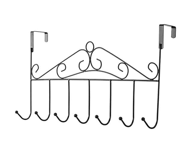 eywlwaar Over The Door Hooks Door Hanger Heavy Decorative Metal Rack for Home Use Hats Coats Key Bag Clothes Scarfs Door Hook thumbnail 6