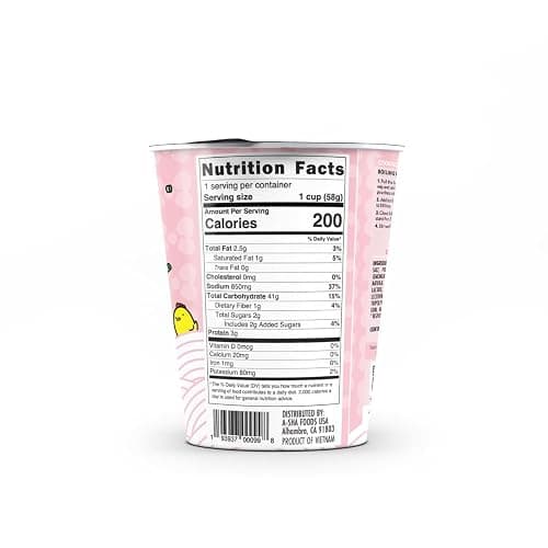 A-SHA My Melody Pho Cup Rice Noodle (6 Cups), Chicken Lemongrass Flavor, Vegetarian, Gluten-Free, Premium Microwavable Rice Noodle Soup, No MSG, Authentic Flavor thumbnail 2