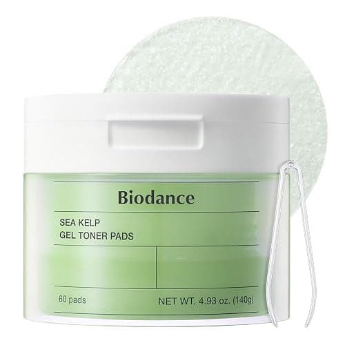 Biodance Sea Kelp Gel Toner Pads, Calming Toner Pads for Sensitive Skin, Oil & Sebum Control, Refreshing Blemish Care, Pre-Soaked Pads, Korean Skin Careㅣ60 Pads - Image 1