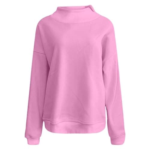 BAOQIN Mock Neck Sweatshirt For Women | Oversized Turtleneck Sweater, Long Sleeve Fleece Pullover Tops, Fall Fashion Clothes thumbnail 3
