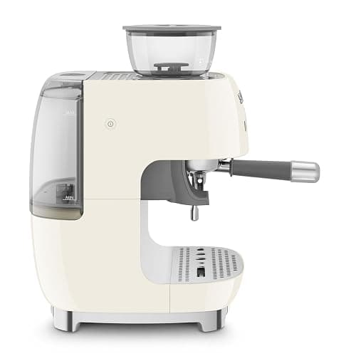 Smeg, Machine à Café Expresso Manuelle EGF03CREU, avec Broyeur à Grain Intégré, Thermoblock, 4 Niveaux de Température, Buse Vapeur et Manomètre, Réservoir 1 L, Dimensions Compactes, 1350W, Crème thumbnail 3