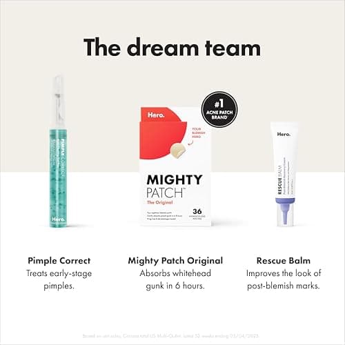 Mighty Patch™ Original patch from Hero Cosmetics – The #1 Hydrocolloid Acne Pimple Patch for Shrinking Zits and Whiteheads in 1 use; Nighttime Spot Stickers for Face and Skin (36 Count) thumbnail 7