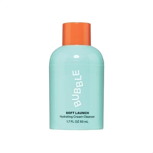 Bubble Skincare Soft Launch Cream Cleanser - Hydrating Facial Cleanser for Dry Skin - Foaming Face Wash Enriched with Avocado Oil to Soothe + Nourish Without Stripping Essential Moisture (50ml) - Image 1