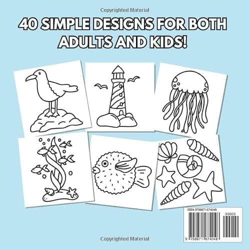 Ocean Oasis Coloring Book: Bold & Easy Designs for Adults and Kids (Bold & Easy Coloring Books) thumbnail 2