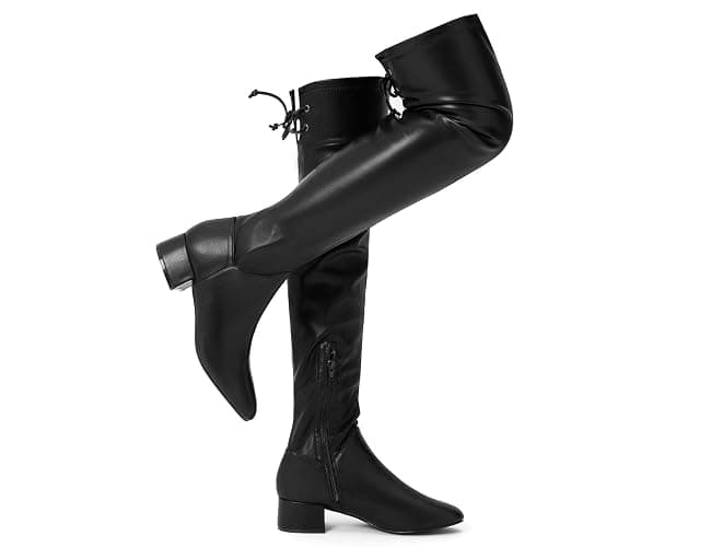 Greatonu Bottes hautes pour femmes, bottes longues d'hiver chaudes - Image 1
