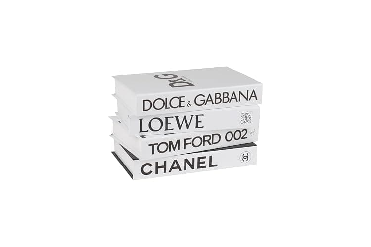 PROBENEX Decorative Books_White – Fake Books for Home & Room Decor, Aesthetic Shelf & Designer Set - White_large thumbnail 4