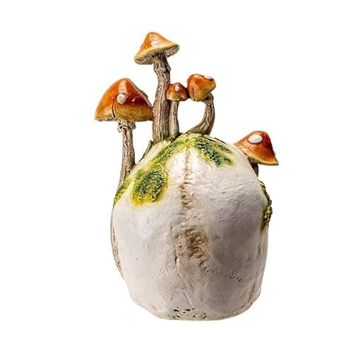 Pacific Giftware Large Skull with Mushrooms, Fungi Skull, Mushrooms Skull Head thumbnail 2