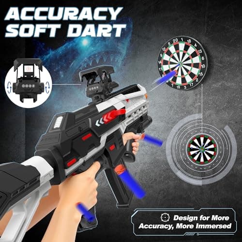 SOFITEN Toy Gun Automatic Sniper Rifle with Foldable Scope, Tactical Vest, Flashlight, Grip, Electric Toy Foam Blaster Soft Dart Bullets, Indoor Outdoor Play Team Gifts for Boys Birthday Xmas thumbnail 4