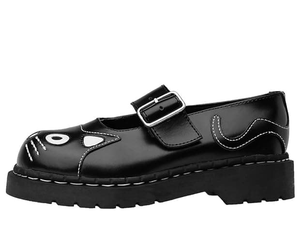 T.U.K. Kitty Cat Mary Jane Shoes for Women, Round Toe Ankle Strap Oxford Shoes thumbnail 3
