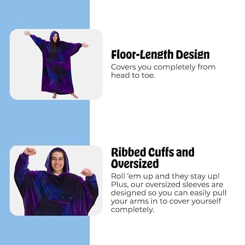 THE COMFY Dream | Oversized Light Microfiber Wearable Blanket, Seen on Shark Tank, One Size Fits All thumbnail 6