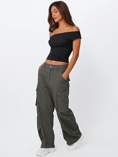Trendy Queen Off The Shoulder Tops for Women Going Out Y2K Summer Cute Shirts Sexy 2026 Double Lined Date Club Outfits thumbnail 5