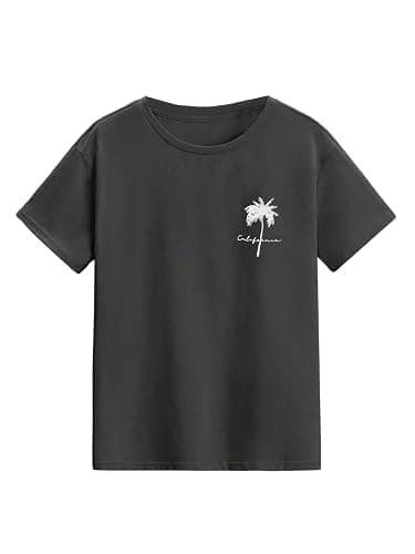 SOLY HUX Boy's Graphic Tees Palm Tree Print Short Sleeve Crew Neck Summer Trendy T-Shirts Clothes for Teen Boys - Image 1