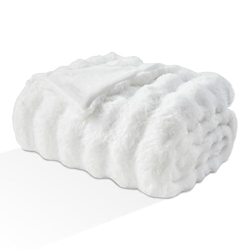 EMME Bubble Decke Sofa Kuscheldecke Kaninchen Plüsch Dicke Decke, Wohndecke Flauschig Sofaüberwurf Couchdecke, Fleecedecke, Flauschige Wohndecke für Couch thumbnail 8