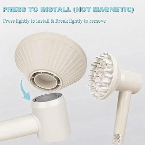 360° Rotating Diffuser Attachment Nozzle Compatible with Laifen SE Lite（NOT SE Styling Tool, Hair Smoothing Dryer Blower Accessories for Laifen SE Lite, Milk Tea thumbnail 6