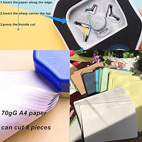 QIQQIKIN Paper Corner Rounder 3 in 1 （R4mm+R7mm+R10mm）， Punches for Crafts， Cutter ，Envelope Punch Board ，Hole Puncher， Laminate, DIY Projects, Photo Cutter,Card Making Scrapbooking and Journaling thumbnail 6