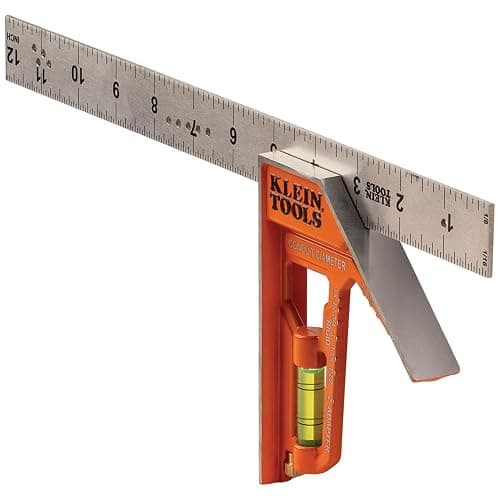 Klein Tools 935CSEL Combination Square Ruler for Electricians and Carpenters, Stainless Steel Double Sided Ruler, Bubble Level, Magnetic thumbnail 2