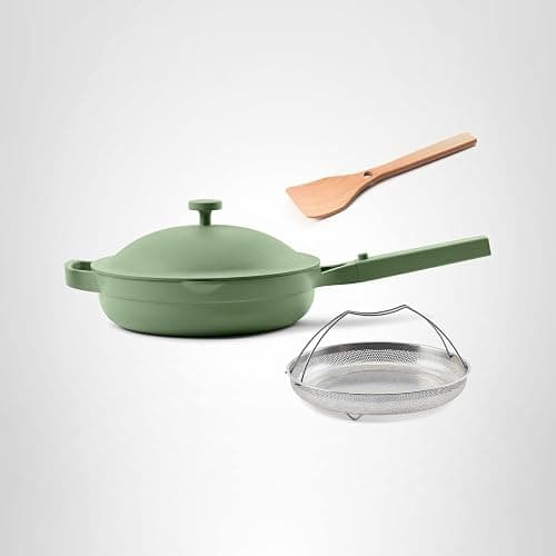 Our Place Always Pan 2.0-10.5” (2.6 Qt) Nonstick, Toxin-Free Ceramic Cookware | Patented 10-in-1 Aluminum Frying & Sauté Pan | Safe for Oven, Induction & All Cooktops up to 450°F | Sage thumbnail 7