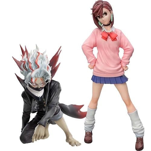Puruuige 2PCS Ayase Momo Anime Figure Statue Okarun Squat Character Model Collectible Sculpture Desktop Decoration - Image 1