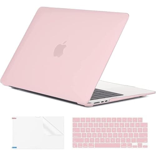 EooCoo Case Compatible with MacBook Air 13 inch M4 M3 M2 2025-2022 A3240 A3113 A2681, 13.6" Hard Case Cover & TPU Keyboard Skin & Screen Protector for Laptop Air 13.6 inch - Dusty Pink - Image 1