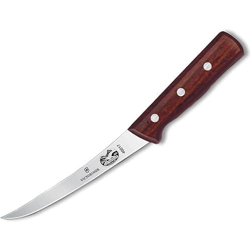 Victorinox 6" Professional Boning Knife, Curved Blade, Semi-stiff, Maple Wood Handle 5.6606.15 - Image 1