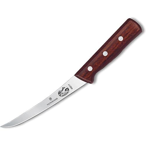 Victorinox 6" Professional Boning Knife, Curved Blade, Semi-stiff, Maple Wood Handle 5.6606.15 - Image 1