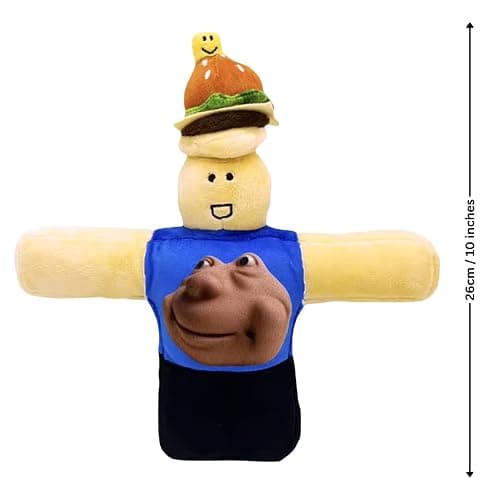 Forsaken The Burger Guy Plushie, 10 Inch Stuffed Toy, Soft Plush Figure, Gaming Collectible, Game Room Decor, Beige Blue Plush, Gift for Gamers and Fans (26cm) thumbnail 2