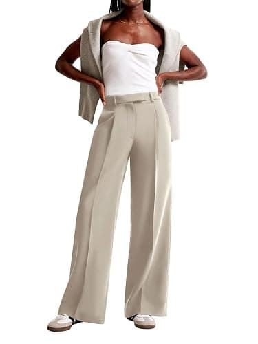 NIMIN Women Wide Leg Pants High Waisted Business Casual Work Trousers Dressy Pants with Pockets thumbnail 5