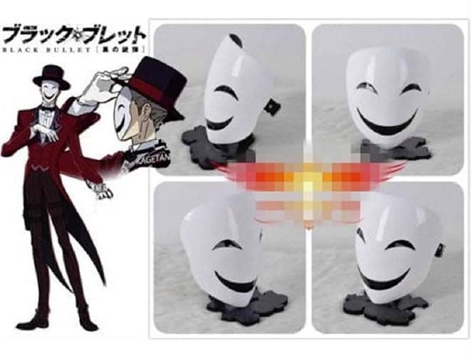 GK-O Anime Bullet Kagetane Hiruko Mask Cosplay Costume Prop Halloween mask thumbnail 6